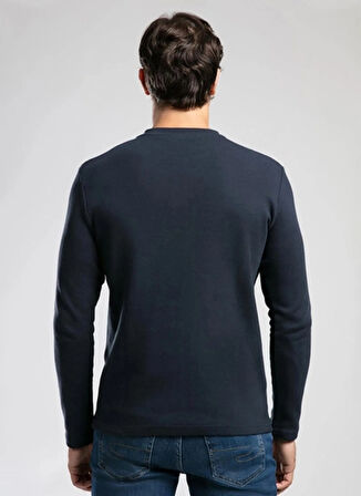 Lee Cooper Düğmeli Yaka Lacivert Erkek Sweatshırt 261 LCM 241034 HEVASA LACİVERT