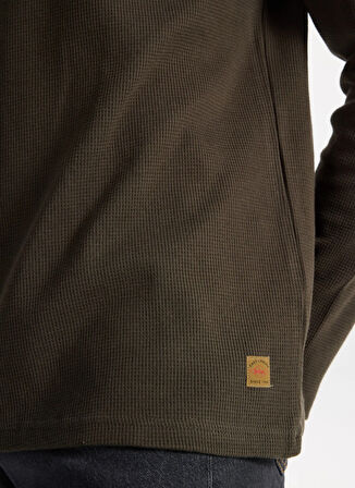 Lee Cooper Düğmeli Yaka Haki Erkek Sweatshırt 261 LCM 241034 HEVASA HAKİ