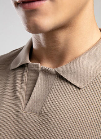 Lee Cooper Polo Yaka Vizon Erkek Sweatshırt 261 LCM 241036 SIRIUS VIZON