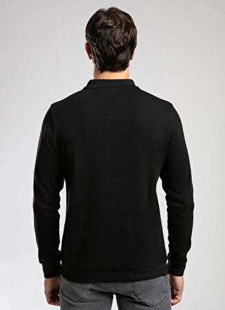 Lee Cooper Polo Yaka Siyah Erkek Sweatshırt 261 LCM 241036 SIRIUS SİYAH