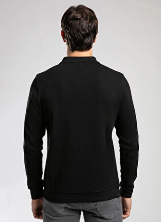 Lee Cooper Polo Yaka Siyah Erkek Sweatshırt 261 LCM 241036 SIRIUS SİYAH