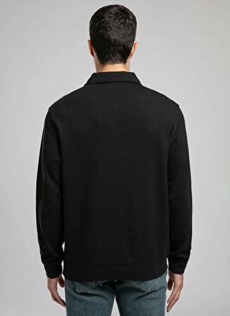 Lee Cooper Polo Yaka Siyah Erkek Sweatshırt 261 LCM 241037 GALE SİYAH