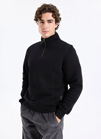 Lee Cooper Dik Yaka Siyah Erkek Sweatshırt 261 LCM 241038 CEASER SİYAH
