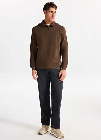 Lee Cooper Dik Yaka Haki Erkek Sweatshırt 261 LCM 241039 DESONA HAKİ