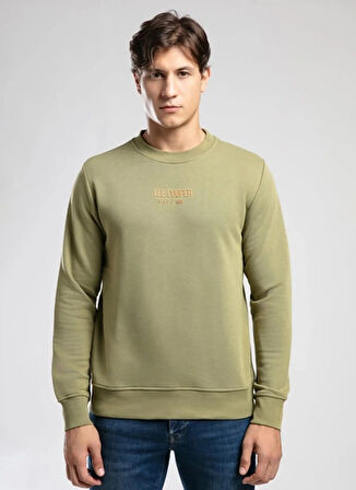 Lee Cooper Yuvarlak Yaka Açık Haki Erkek Sweatshırt 261 LCM 241040 FROSE A. HAKİ