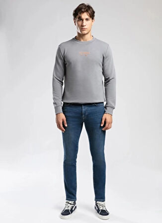 Lee Cooper Yuvarlak Yaka Gri Erkek Sweatshırt 261 LCM 241040 FROSE BUZ GRİ