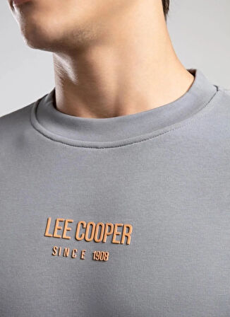 Lee Cooper Yuvarlak Yaka Gri Erkek Sweatshırt 261 LCM 241040 FROSE BUZ GRİ