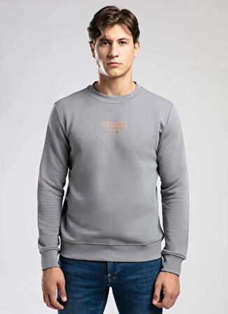 Lee Cooper Yuvarlak Yaka Gri Erkek Sweatshırt 261 LCM 241040 FROSE BUZ GRİ