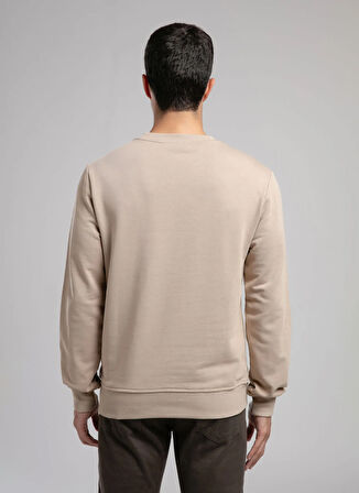 Lee Cooper Yuvarlak Yaka Bej Erkek Sweatshırt 261 LCM 241041 JEFFI BEJ