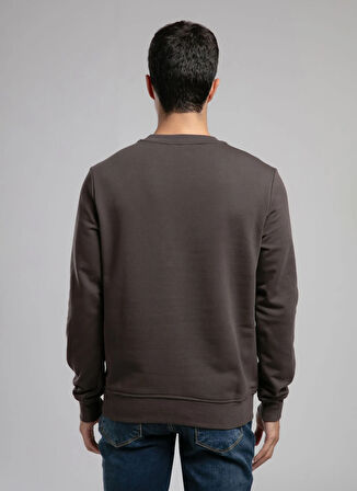 Lee Cooper Yuvarlak Yaka Kahve Erkek Sweatshırt 261 LCM 241041 JEFFI KAHVE