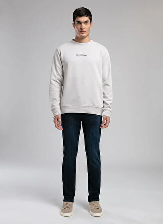 Lee Cooper Yuvarlak Yaka Taş Erkek Sweatshırt 261 LCM 241042 DORRES TAŞ