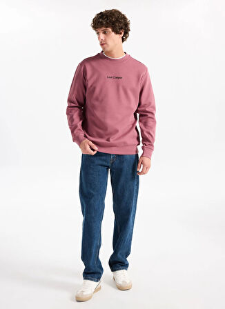 Lee Cooper Yuvarlak Yaka Gül Kurusu Erkek Sweatshırt 261 LCM 241042 DORRES GÜL KURUSU