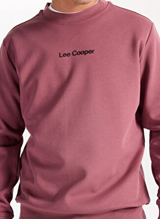 Lee Cooper Yuvarlak Yaka Gül Kurusu Erkek Sweatshırt 261 LCM 241042 DORRES GÜL KURUSU