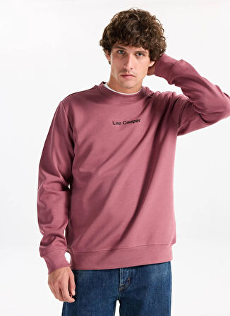 Lee Cooper Yuvarlak Yaka Gül Kurusu Erkek Sweatshırt 261 LCM 241042 DORRES GÜL KURUSU