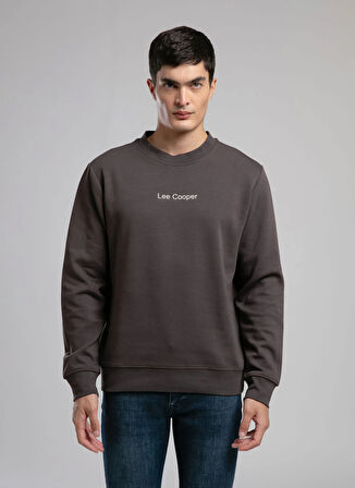 Lee Cooper Yuvarlak Yaka Kahve Erkek Sweatshırt 261 LCM 241042 DORRES KAHVE
