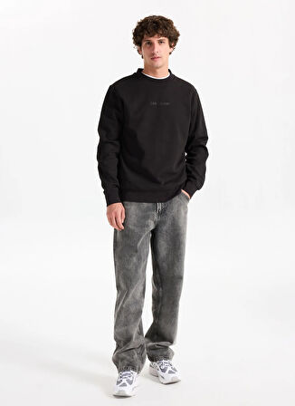 Lee Cooper Yuvarlak Yaka Siyah Erkek Sweatshırt 261 LCM 241042 DORRES SİYAH