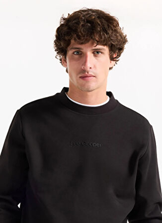 Lee Cooper Yuvarlak Yaka Siyah Erkek Sweatshırt 261 LCM 241042 DORRES SİYAH