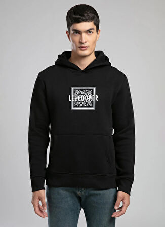 Lee Cooper Kapüşon Yaka Siyah Erkek Sweatshırt 261 LCM 241054 BARTEX SİYAH