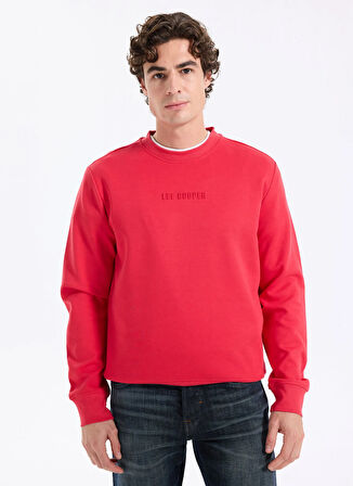 Lee Cooper Yuvarlak Yaka Kırmızı Erkek Sweatshırt 261 LCM 241058 NOAHES KIRMIZI