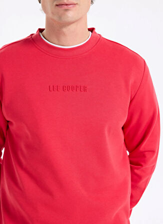 Lee Cooper Yuvarlak Yaka Kırmızı Erkek Sweatshırt 261 LCM 241058 NOAHES KIRMIZI