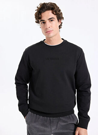 Lee Cooper Yuvarlak Yaka Siyah Erkek Sweatshırt 261 LCM 241058 NOAHES SİYAH