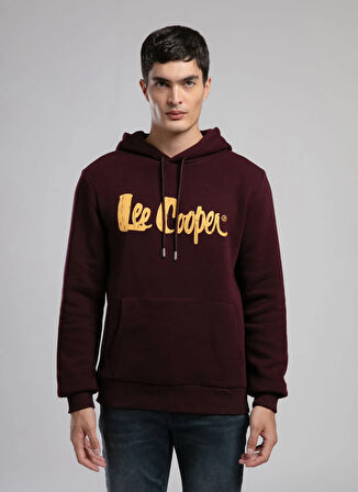 Lee Cooper Kapüşon Yaka Mürdüm Erkek Sweatshırt 261 LCM 241060 GREG MÜRDÜM