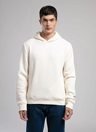 Lee Cooper Kapüşon Yaka Ekru Erkek Sweatshırt 261 LCM 241071 NATHAN EKRU