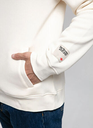 Lee Cooper Kapüşon Yaka Ekru Erkek Sweatshırt 261 LCM 241071 NATHAN EKRU