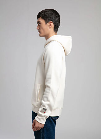 Lee Cooper Kapüşon Yaka Ekru Erkek Sweatshırt 261 LCM 241071 NATHAN EKRU