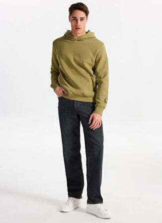 Lee Cooper Kapüşon Yaka Açık Haki Erkek Sweatshırt 261 LCM 241071 NATHAN A. HAKİ