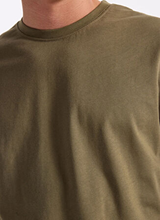 Lee Cooper Yuvarlak Yaka Haki Erkek T-Shirt 261 LCM 242001 HEVASS HAKİ
