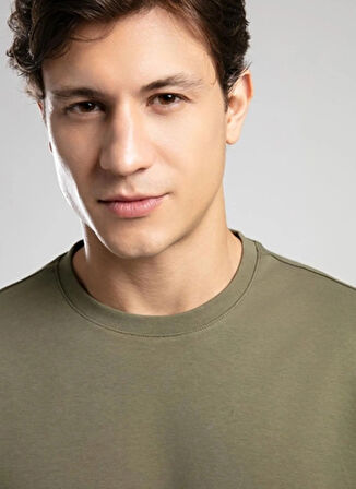 Lee Cooper Yuvarlak Yaka Haki Erkek T-Shirt 261 LCM 242002 MERISO HAKİ