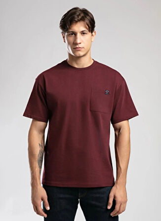 Lee Cooper Yuvarlak Yaka Mürdüm Erkek T-Shirt 261 LCM 242003 WEST MÜRDÜM