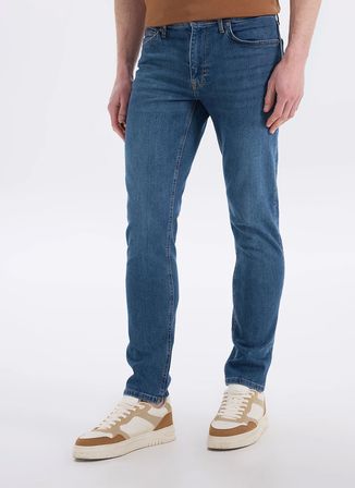 Lee Cooper Normal Bel Slim Straight Mavi Erkek Denim Pantolon 261 LCM 121085 JAGGER BURNELL IRISH