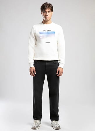 Lee Cooper Siyah Erkek Straight Denim Pantolon 261 LCM 121090 RICKY KENDALL BLACK