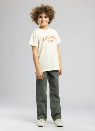Lee Cooper Ekru Erkek Çocuk T-Shirt 262 LCB 242002 ANTIQUE EKRU