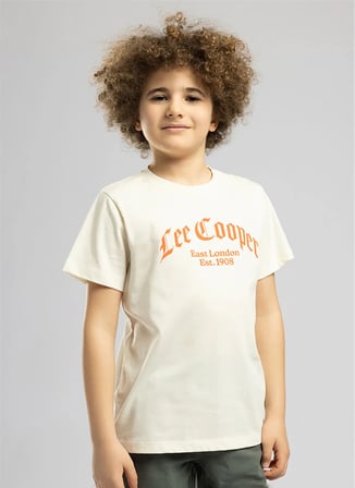 Lee Cooper Ekru Erkek Çocuk T-Shirt 262 LCB 242002 ANTIQUE EKRU
