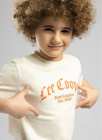 Lee Cooper Ekru Erkek Çocuk T-Shirt 262 LCB 242002 ANTIQUE EKRU