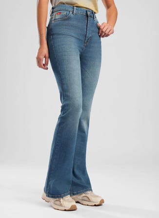 Lee Cooper Mavi-Yeşil Kadın Denim Pantolon 262 LCF 121006 LUNA OCTOPUS JUNIPER