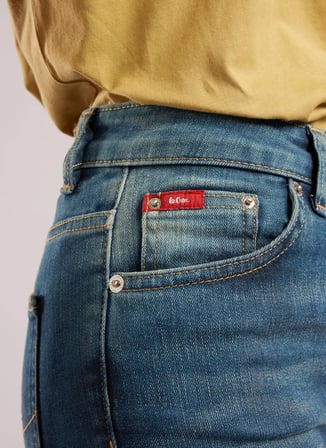 Lee Cooper Mavi-Yeşil Kadın Denim Pantolon 262 LCF 121006 LUNA OCTOPUS JUNIPER