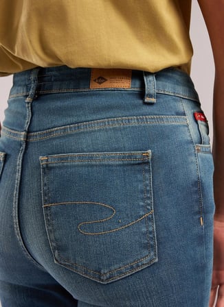 Lee Cooper Mavi-Yeşil Kadın Denim Pantolon 262 LCF 121006 LUNA OCTOPUS JUNIPER