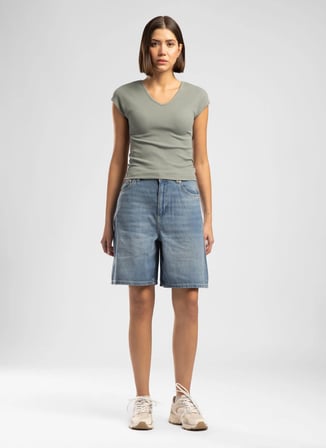 Lee Cooper Mavi Kadın Denim Şort 262 LCF 121017 OMA 1 DENIM