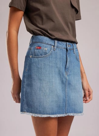 Lee Cooper Mavi Kadın Etek 262 LCF 126006 LILY 2 DENIM