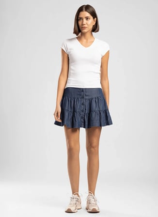 Lee Cooper Lacivert Kadın Etek 262 LCF 126007 JESY DENIM