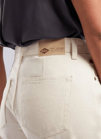 Lee Cooper Normal Bel Lastikli Paça Normal Bej Kadın Denim Pantolon 262 LCF 221008 MEGAN BEJ
