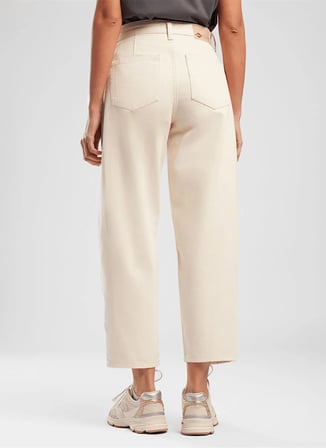 Lee Cooper Normal Bel Lastikli Paça Normal Bej Kadın Denim Pantolon 262 LCF 221008 MEGAN BEJ