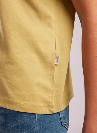 Lee Cooper O Yaka Baskılı Yağ Yeşili Kadın T-Shirt 262 LCF 242022 TIPSY YAĞ YEŞİLİ