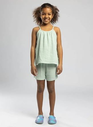 Lee Cooper Mint Kız Çocuk Kareli Şort 262 LCG 221003 LINDY MINT