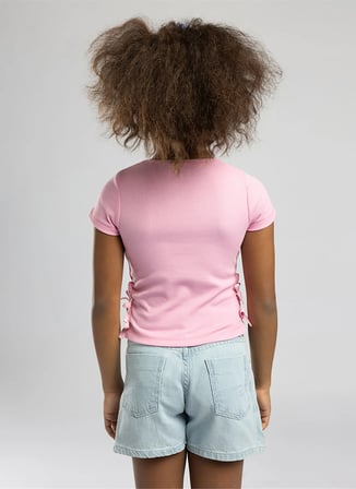 Lee Cooper Pembe Kız Çocuk Slim Fit T-Shirt 262 LCG 242003 MADDOX PEMBE