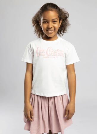 Lee Cooper Beyaz Kız Çocuk Baskılı T-Shirt 262 LCG 242006 SKETCH